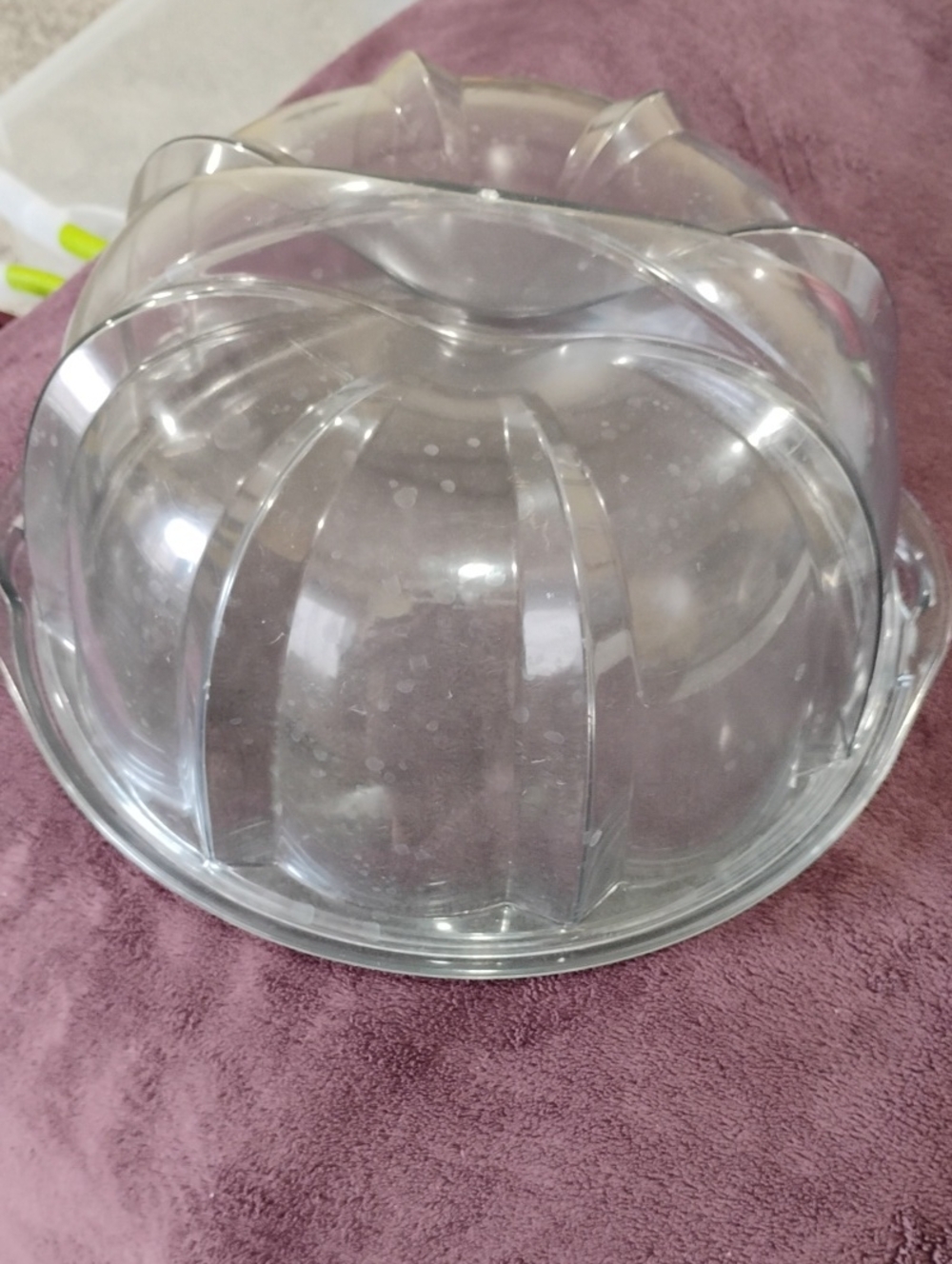 Clear Plastic Bundt Cake Carrier - Transparent Dome